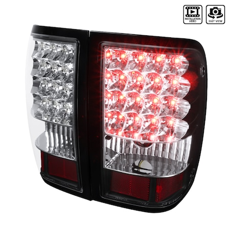 Spec-D Tuning 06-11 Ford Ranger LED Tail Lights - Black LT-RAN06JMLED-TM